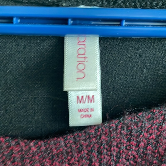 Textured colour block sleeveless black dress knit dress shift dress - Picture 6 of 6